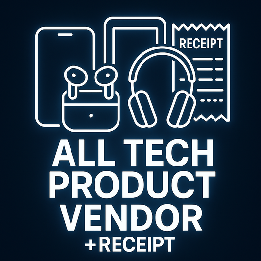 All Tech Products + Receipt Vendor